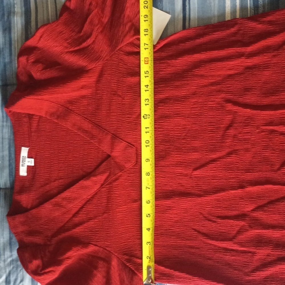 Steve Madden Ruston Long Sleeve Shift Red Minidress Size Small (2-4) NWT - Picture 13 of 13